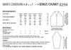 Hayfield 8294 Men's Cardigan in Hayfield Bonus Chunky (PDF) Knit in a Box