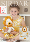 Sirdar 4743 Logan The Lion Toy in Snuggly Spots and Snuggly DK (PDF) Knit in a Box 