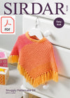 Sirdar 5228 Baby's Poncho in Sirdar Snuggly Pattercake DK (PDF) Knit in a Box 