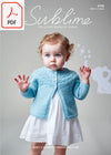 Sirdar Sublime 6136 Baby's Cardigan in Baby Cashmere Merino Silk DK (PDF) Knit in a Box 