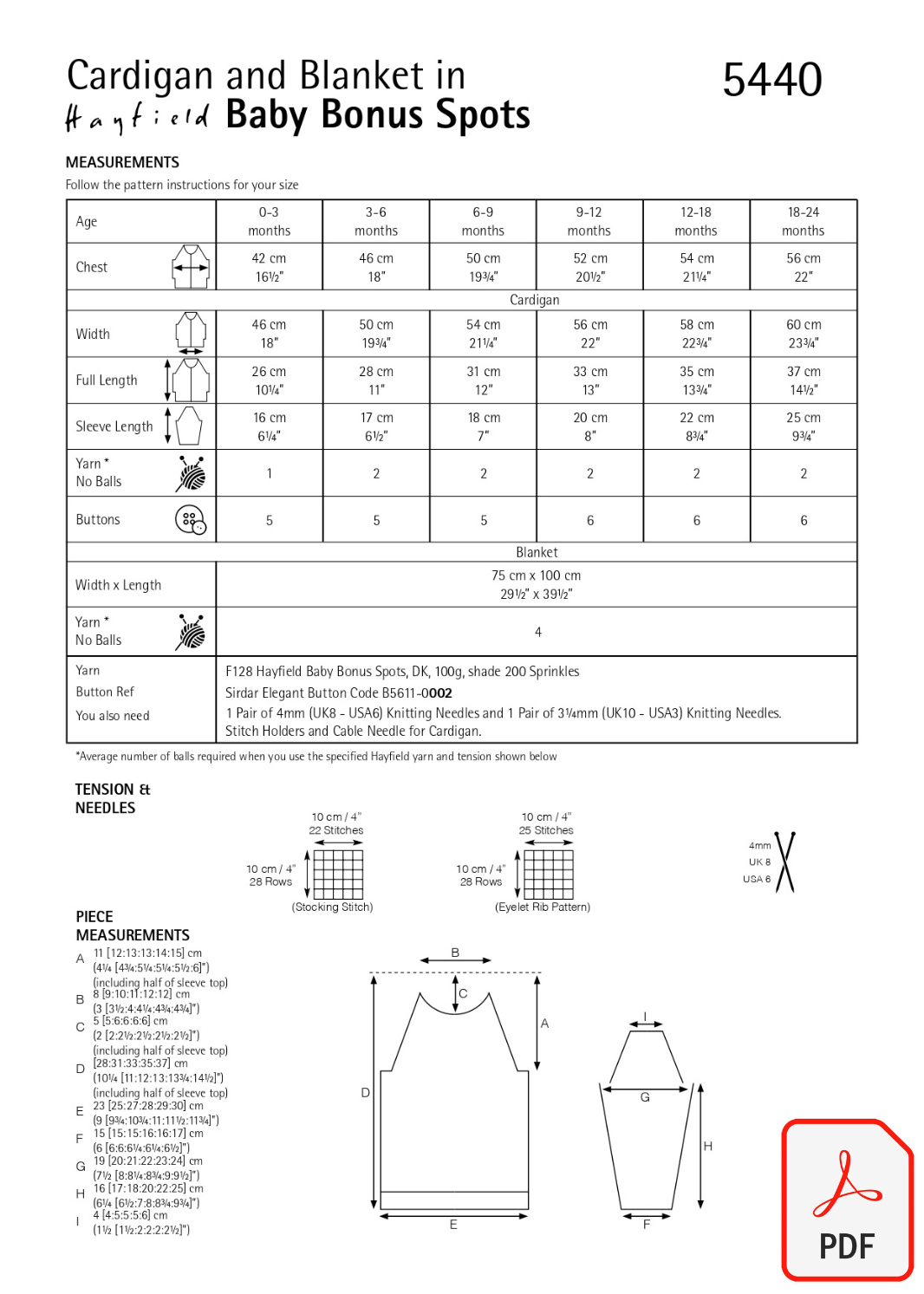 Hayfield 5440 Baby Bonus Spot DK (PDF) 2