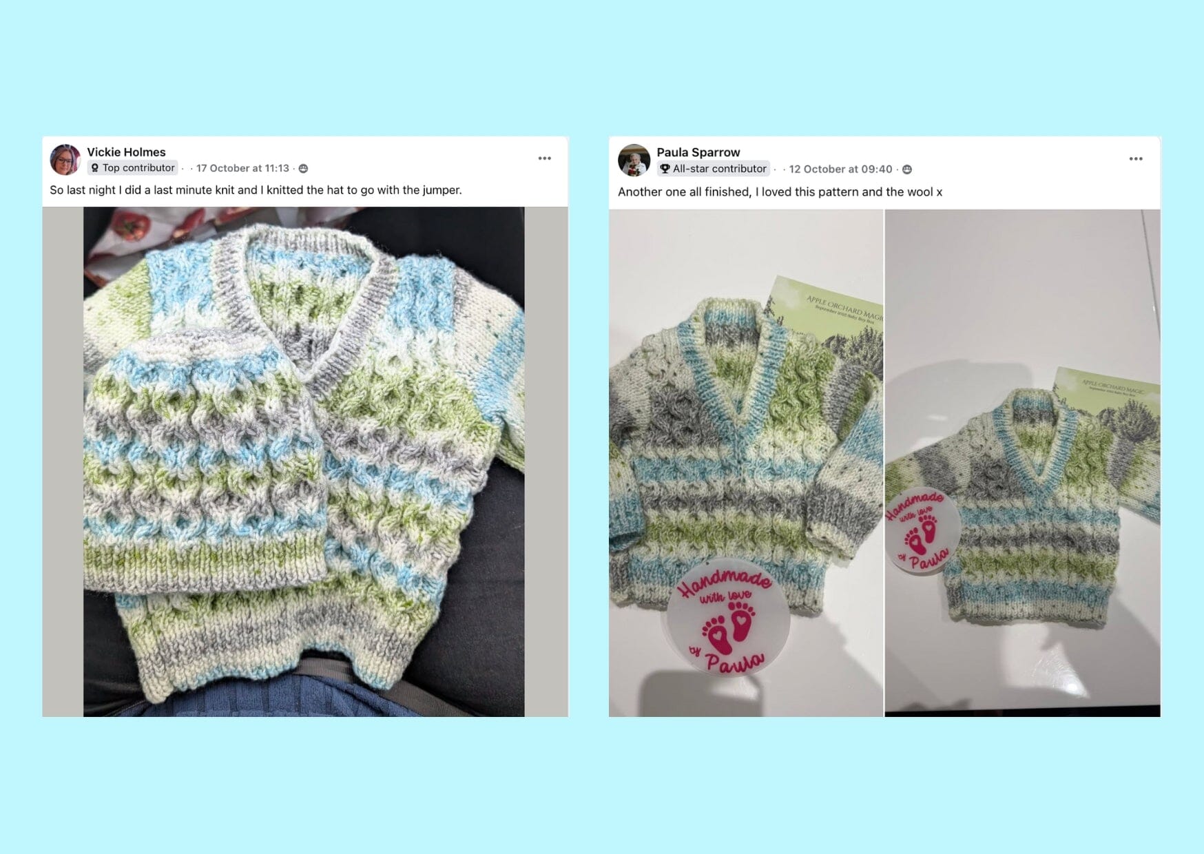 Apple Orchard Magic Baby Boy Jumper/ Tank Top Knit in a Box