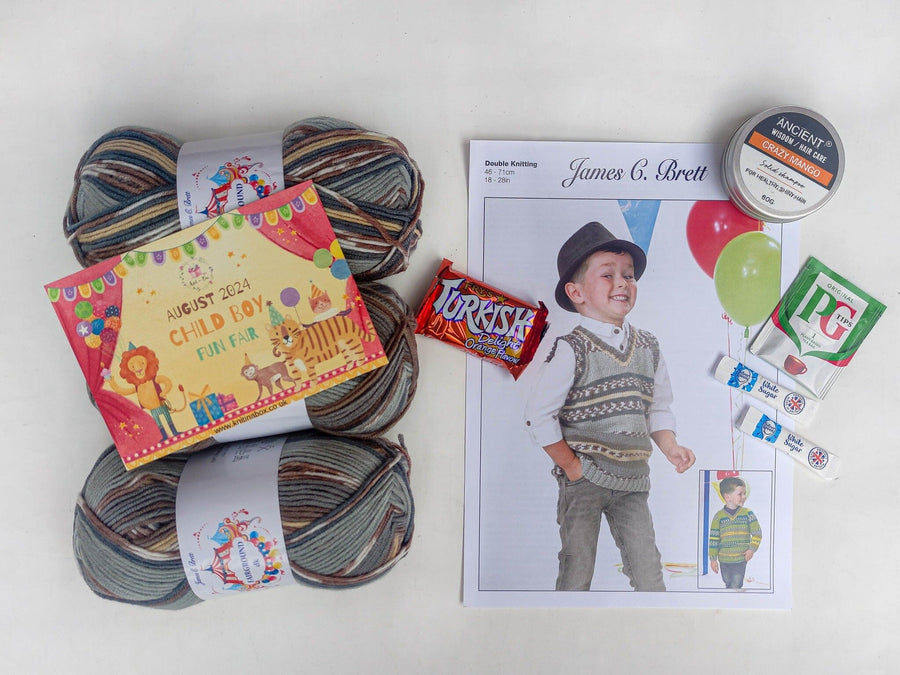 August 2024 Child-Boy Box Knit in a Box 