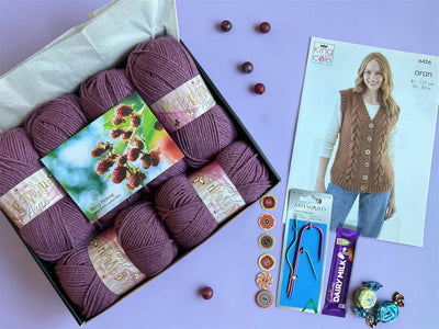 Berry Picking Ladies Waistcoat Knit in a Box