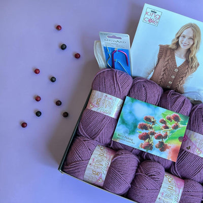 Berry Picking Ladies Waistcoat Knit in a Box
