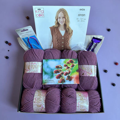 Berry Picking Ladies Waistcoat Knit in a Box