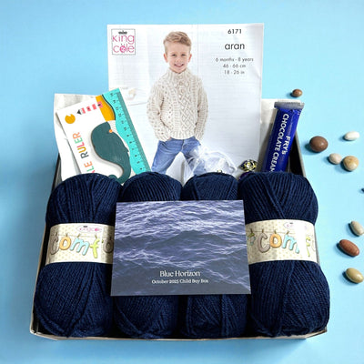 Blue Horizon Child Boy Jumper Knit in a Box