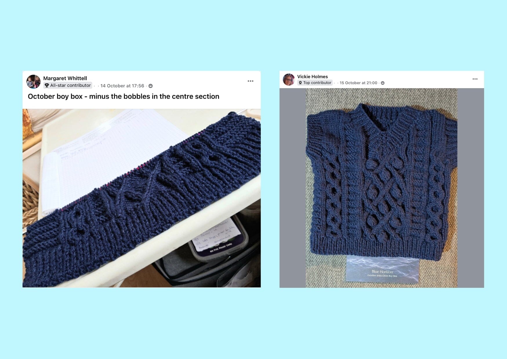 Blue Horizon Child Boy Jumper Knit in a Box