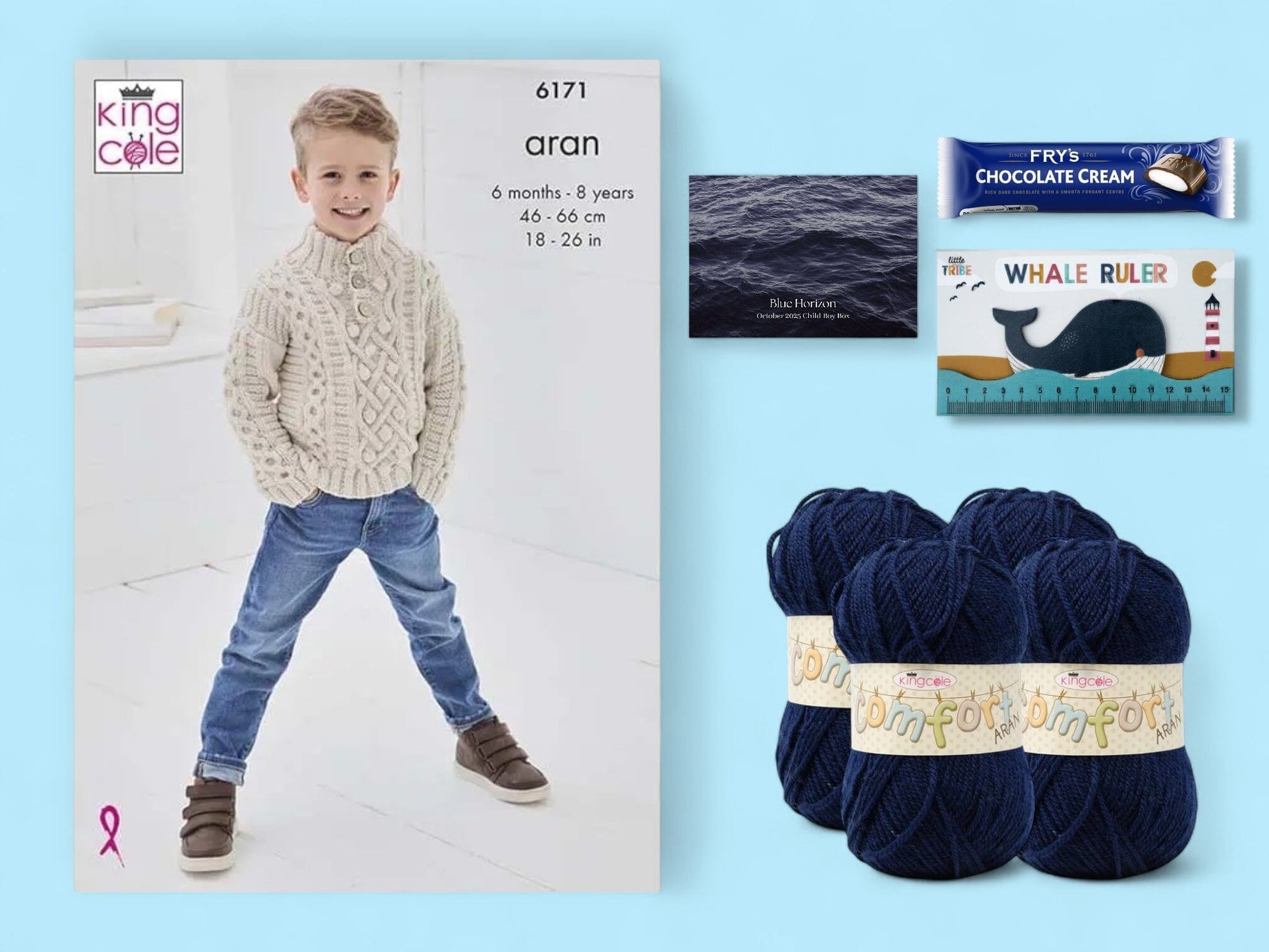 Blue Horizon Child Boy Jumper Knit in a Box