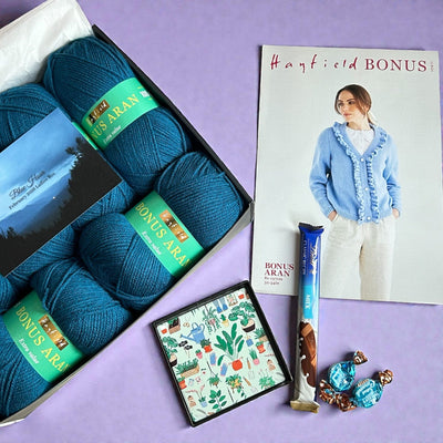 Blue Hour Ladies Cardigan/ Scarf Knit in a Box