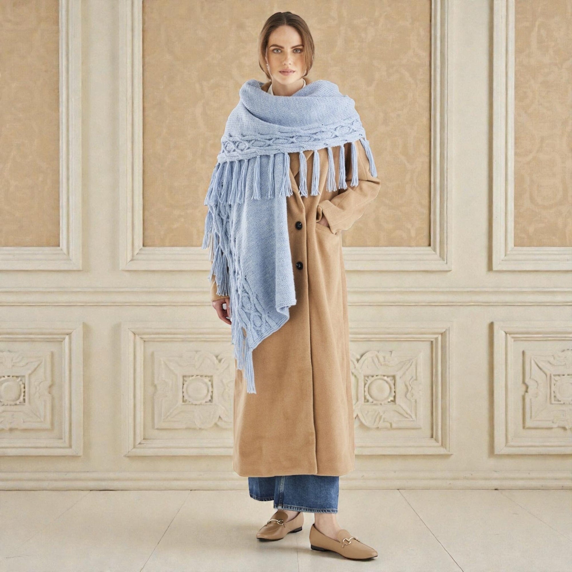 Blue Hour Ladies Cardigan/ Scarf Knit in a Box