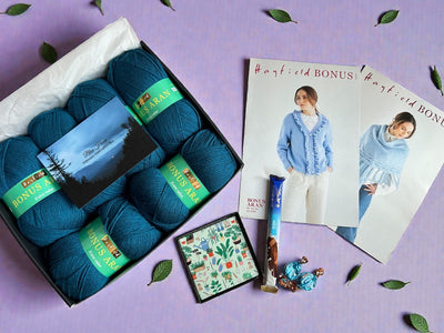 Blue Hour Ladies Cardigan/ Scarf Knit in a Box