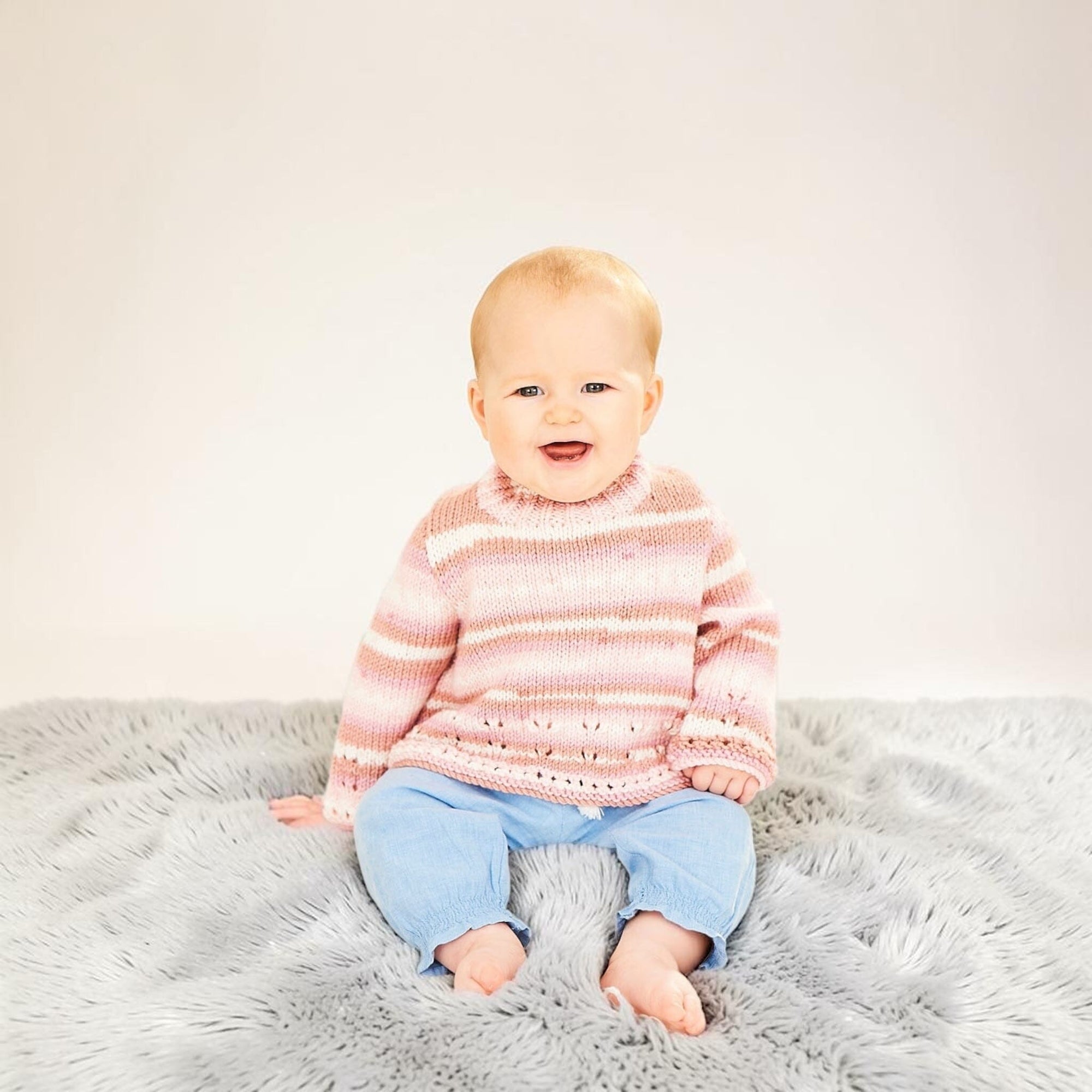 Cherry Blossom Baby Girl Jumper/ Cardigan Knit in a Box