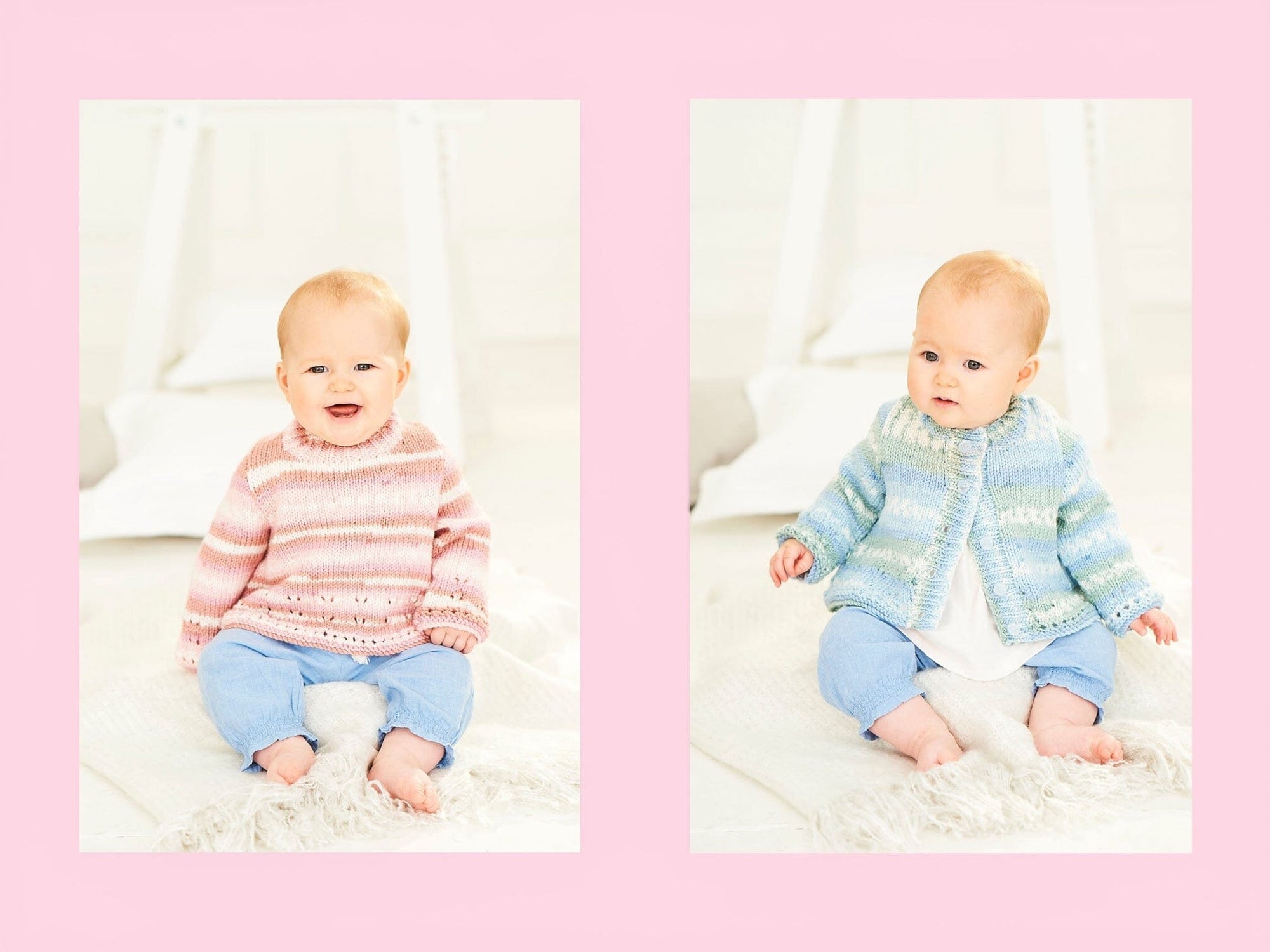 Cherry Blossom Baby Girl Jumper/ Cardigan Knit in a Box