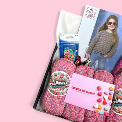 Colour Me Happy Child Girl Jumper Knit in a Box