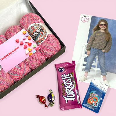 Colour Me Happy Child Girl Jumper Knit in a Box