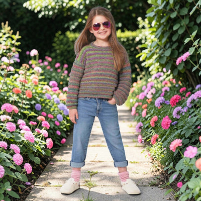 Colour Me Happy Child Girl Jumper Knit in a Box