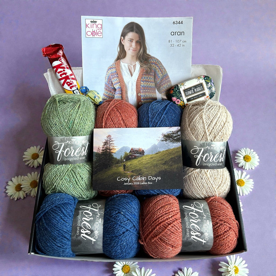 Cosy Cabin Days Ladies Cardigan/ Tank Top Knit in a Box 