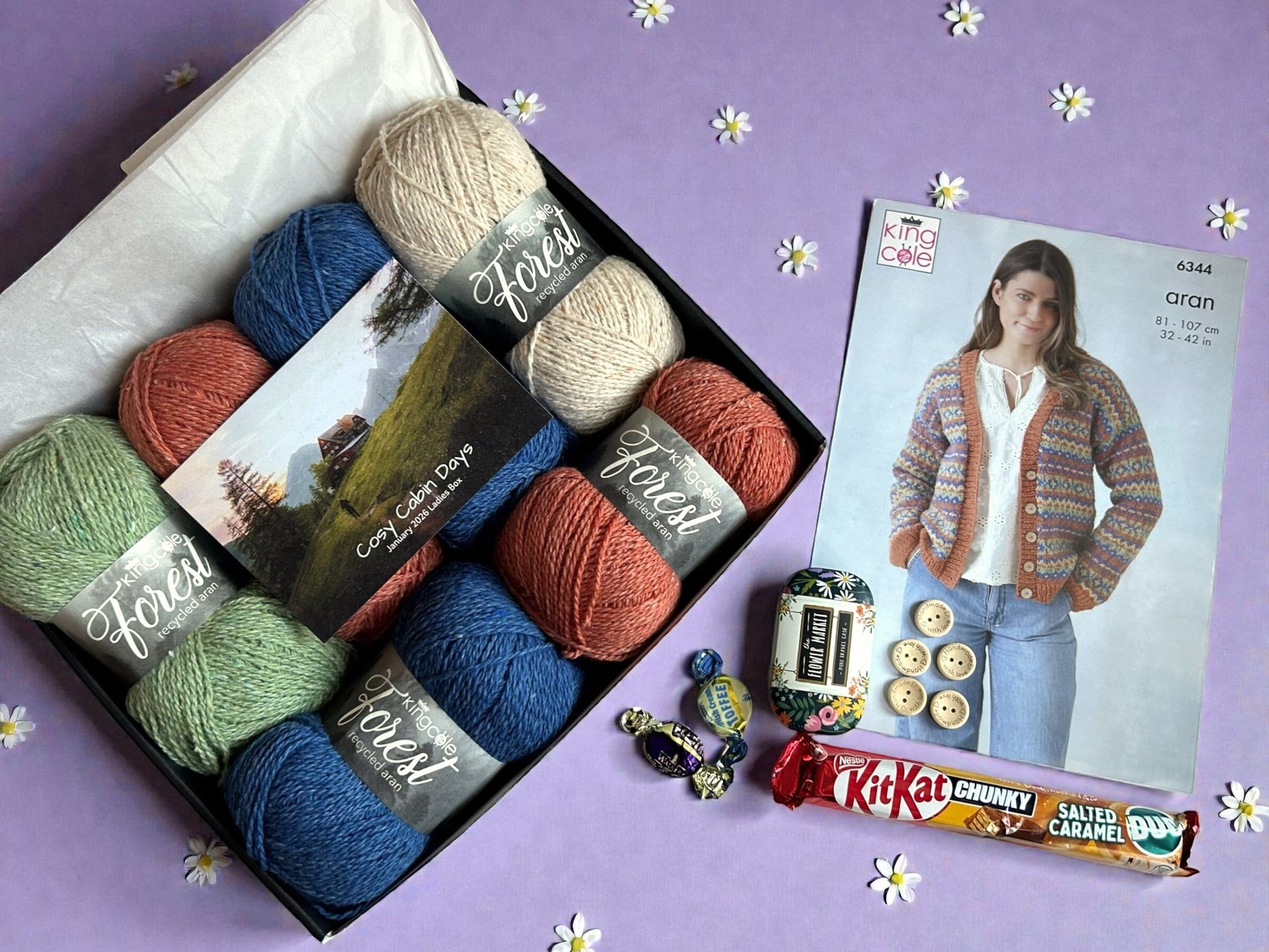 Cosy Cabin Days Ladies Cardigan/ Tank Top Knit in a Box