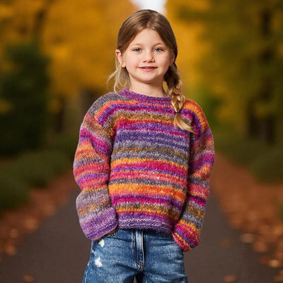 Dancing Leaves Child Girl Jumper/ Cardigan Knit in a Box