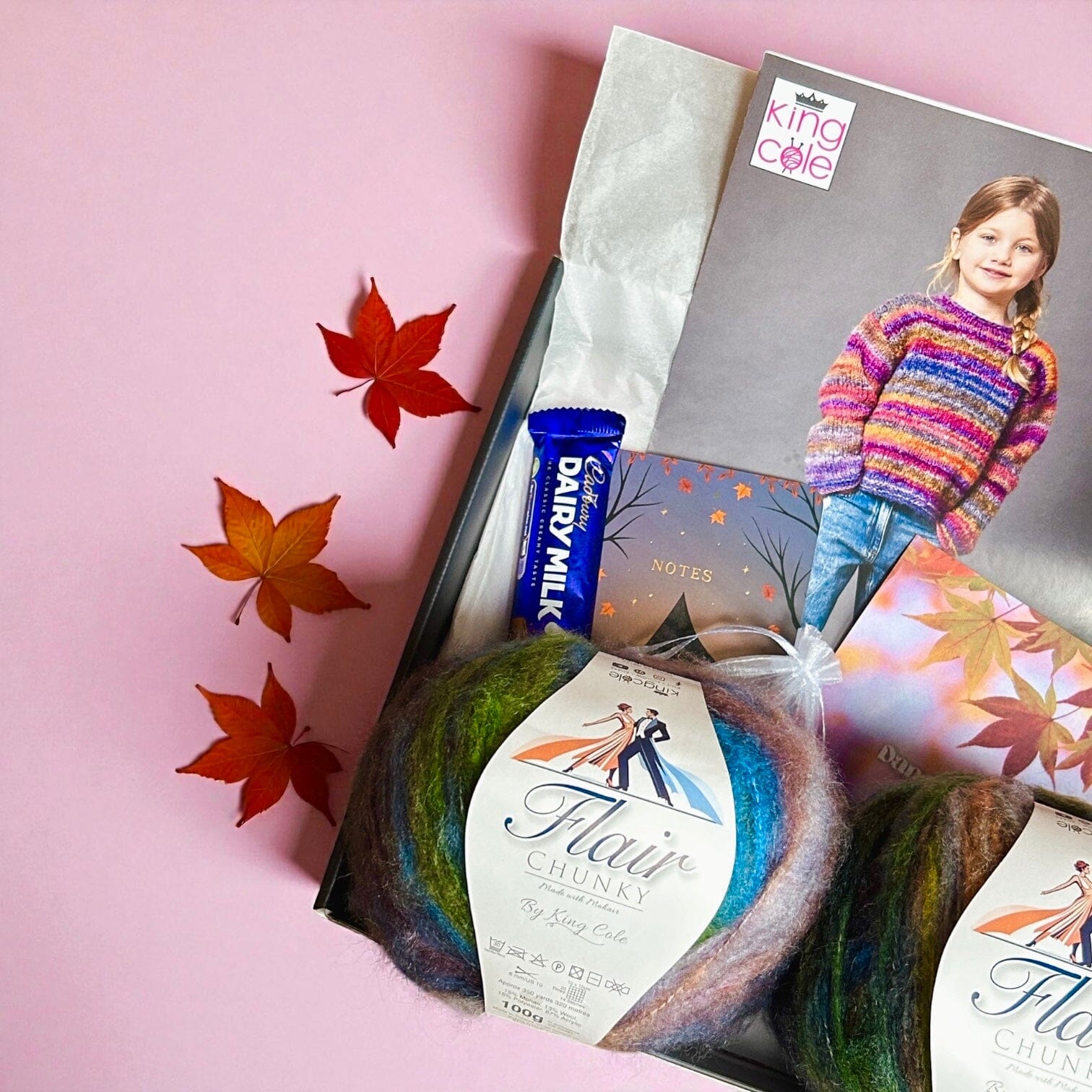 Dancing Leaves Child Girl Jumper/ Cardigan Knit in a Box