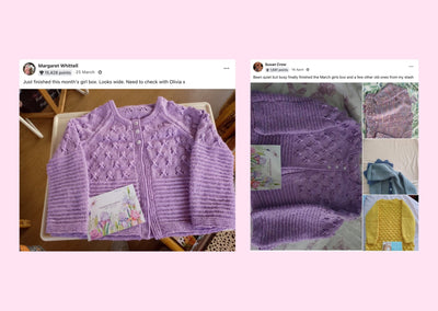 Enchanted Garden Child Girl Cardigan Knit in a Box