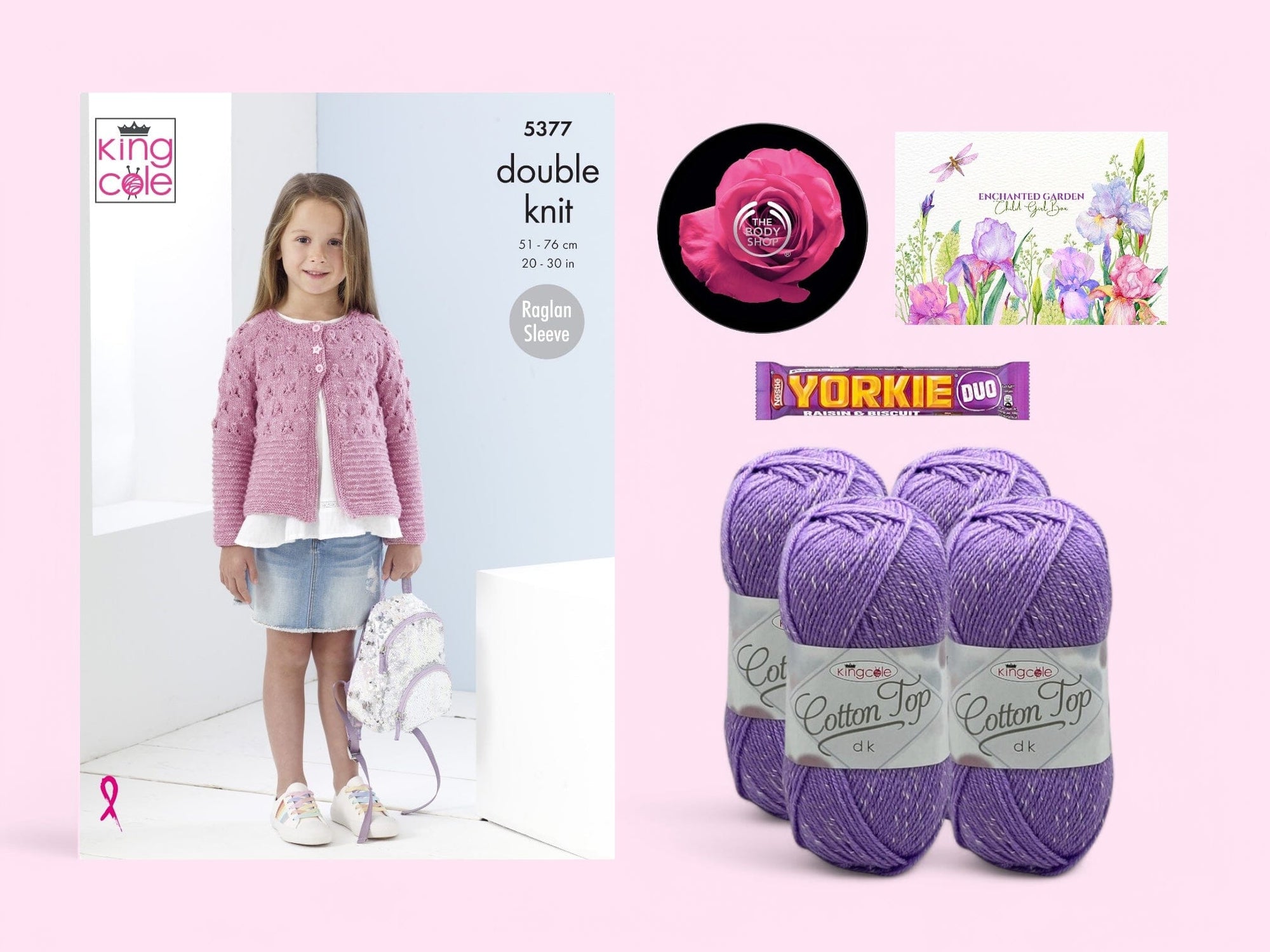 Enchanted Garden Child Girl Cardigan Knit in a Box