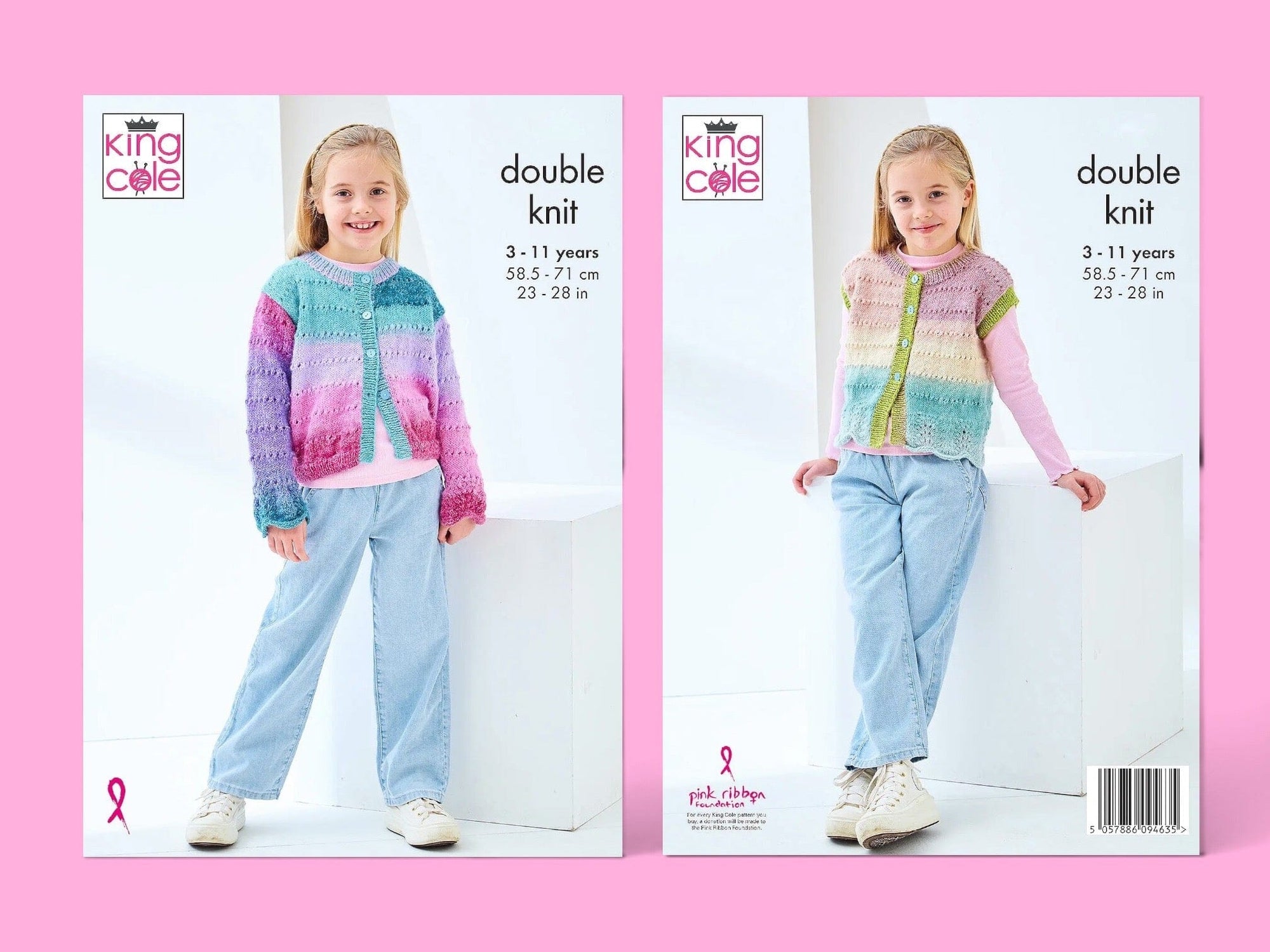 End of Summer Child Girl Cardigan/ Waistcoat Knit in a Box