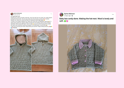 Forest Pixie Baby Girl Jacket, Top/ Blanket Knit in a Box