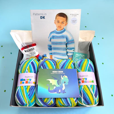 Friendly Dragon Child Boy Jumper Knit in a Box
