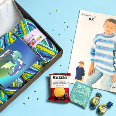 Friendly Dragon Child Boy Jumper Knit in a Box