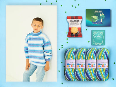 Friendly Dragon Child Boy Jumper Knit in a Box