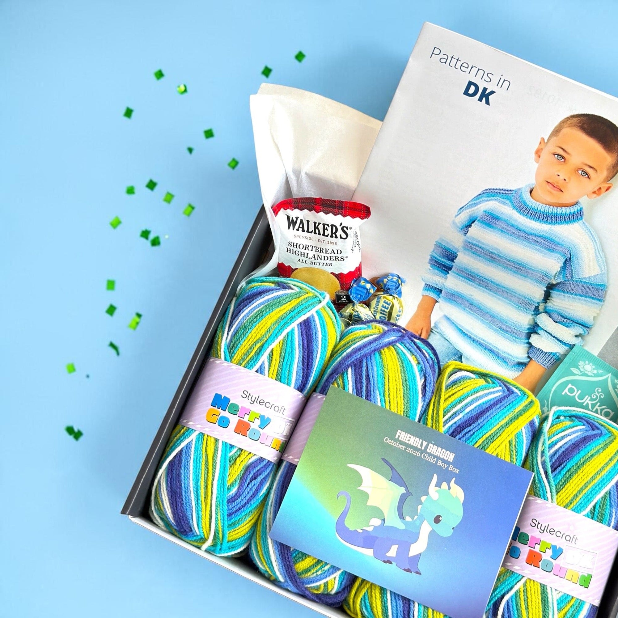 Friendly Dragon Child Boy Jumper Knit in a Box