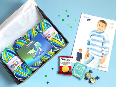 Friendly Dragon Child Boy Jumper Knit in a Box