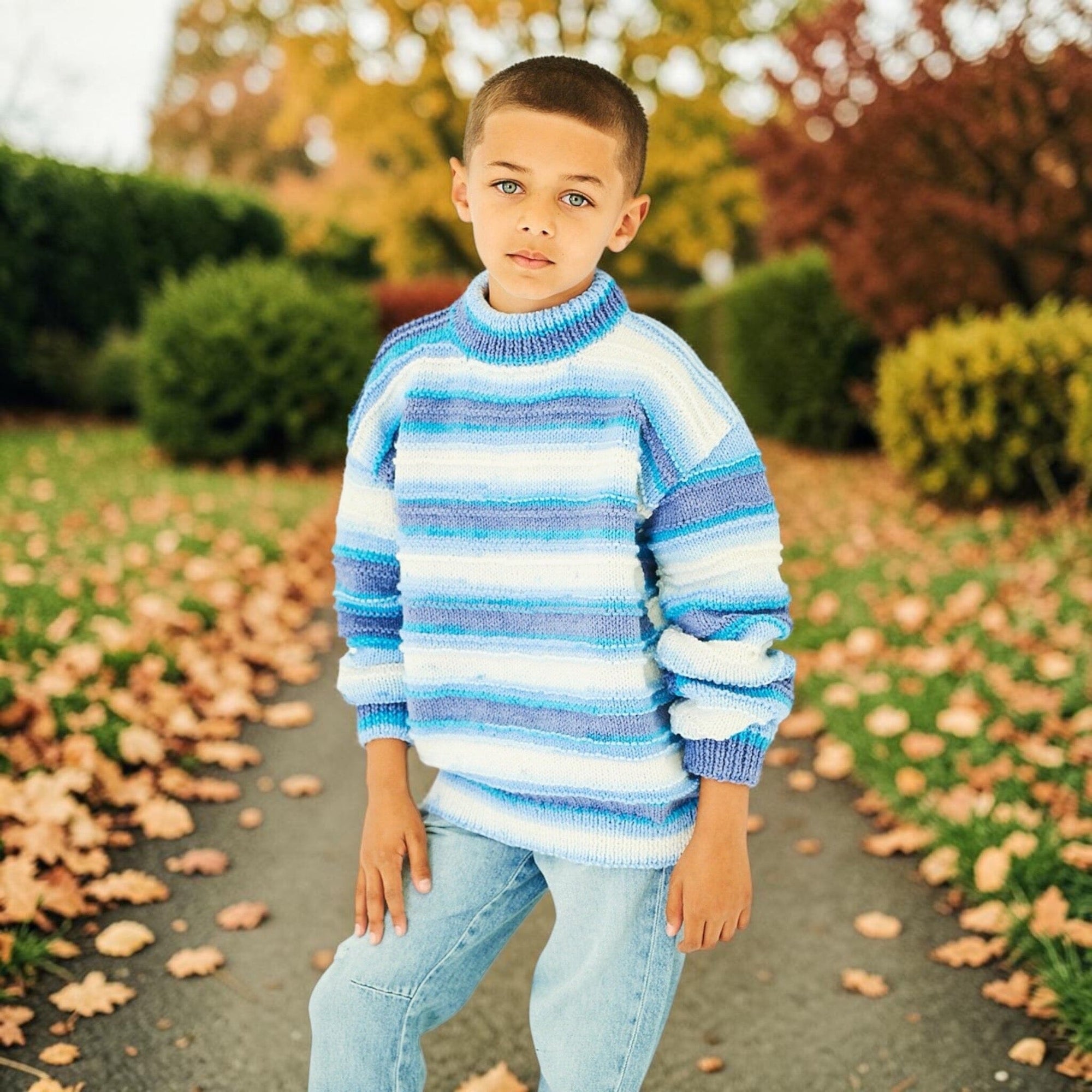 Friendly Dragon Child Boy Jumper Knit in a Box