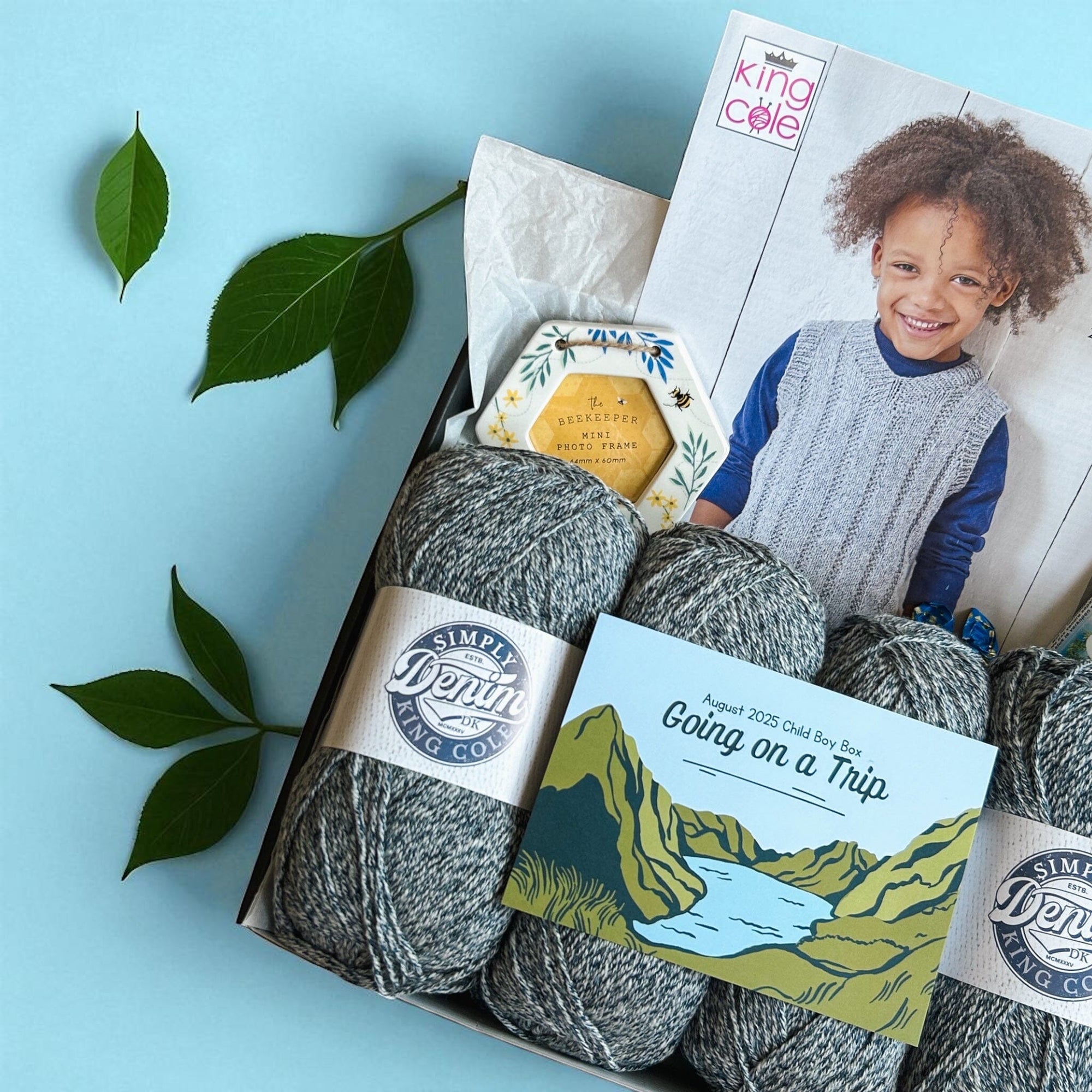 Going on a Trip Child Boy Slipover/ Jumper Knit in a Box