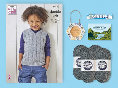 Going on a Trip Child Boy Slipover/ Jumper Knit in a Box