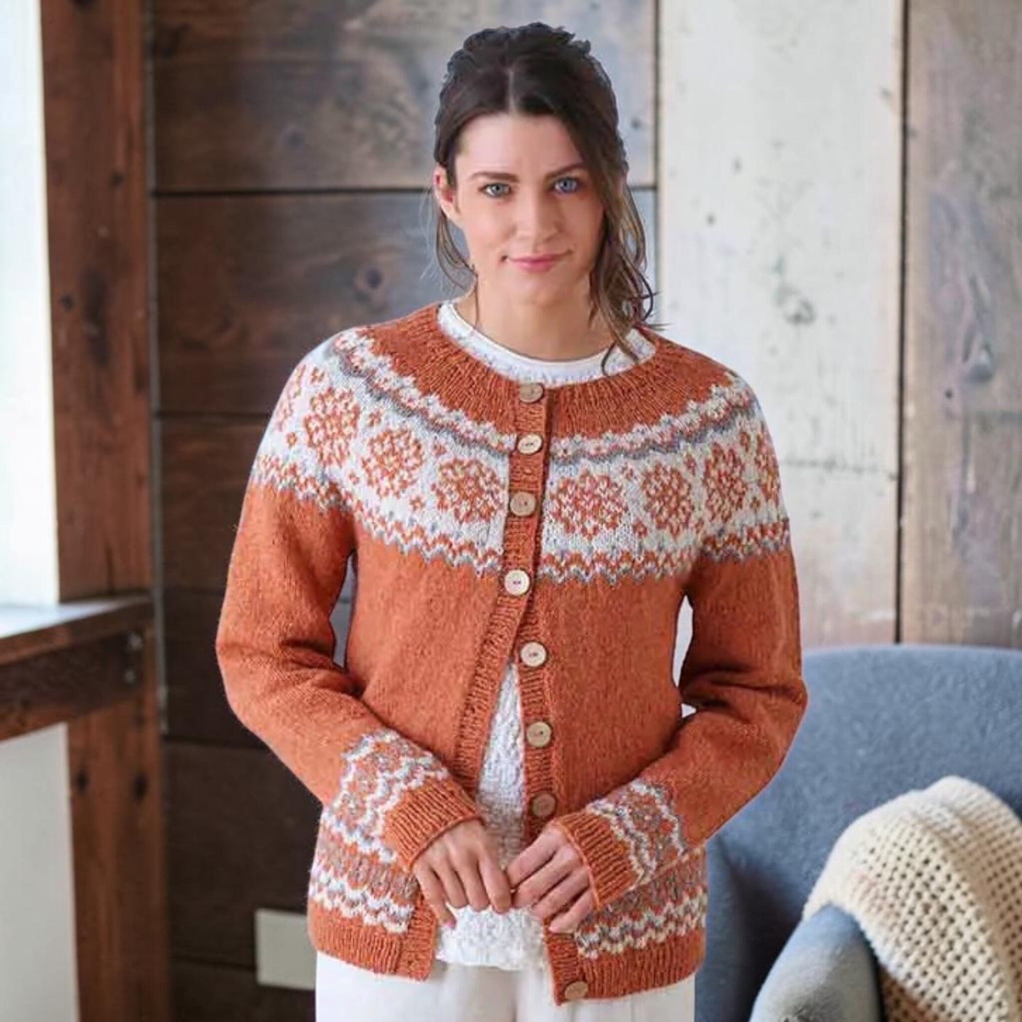 Harvest Hues Ladies Cardigan Knit in a Box