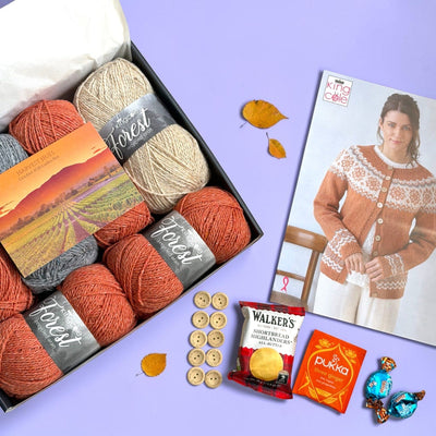 Harvest Hues Ladies Cardigan Knit in a Box