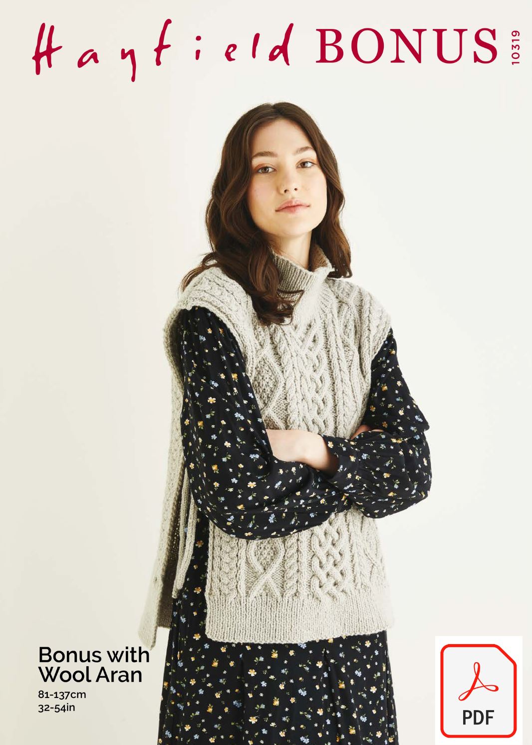 Hayfield 10319 Bonus with Wool Aran (PDF) Knit in a Box