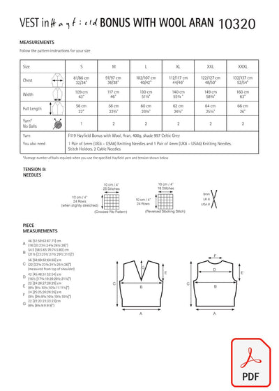 Hayfield 10320 Bonus with Wool Aran (PDF) Knit in a Box