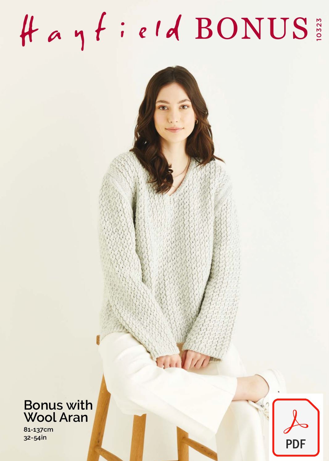 Hayfield 10323 Bonus with Wool Aran (PDF) Knit in a Box