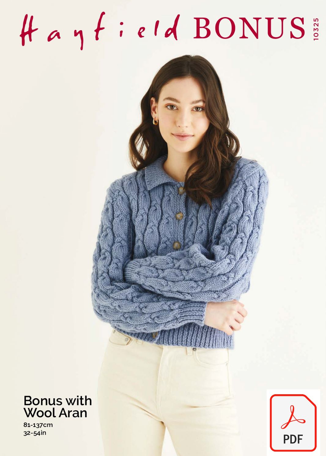 Hayfield 10325 Bonus with Wool Aran (PDF) Knit in a Box