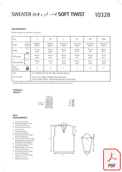 Hayfield 10328 Soft Twist DK (PDF) Knit in a Box