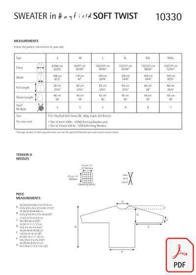 Hayfield 10330 Soft Twist DK (PDF) Knit in a Box