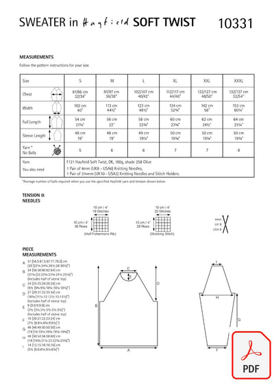 Hayfield 10331 Soft Twist DK (PDF) Knit in a Box