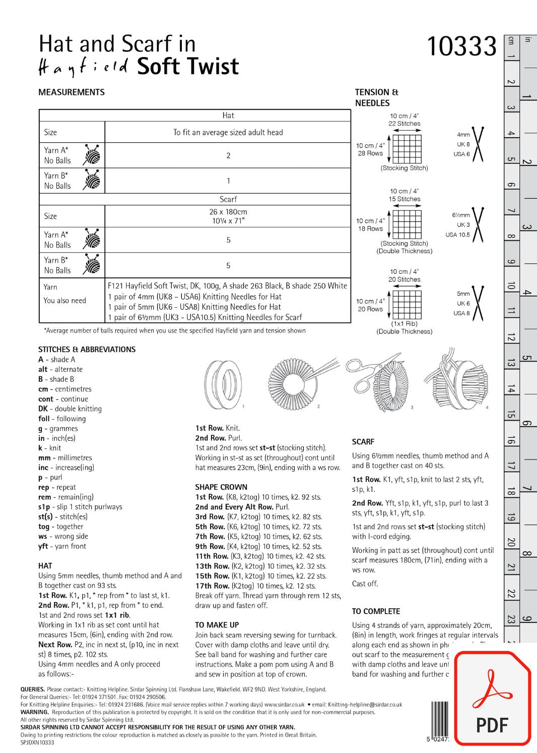 Hayfield 10333 Soft Twist DK (PDF) Knit in a Box