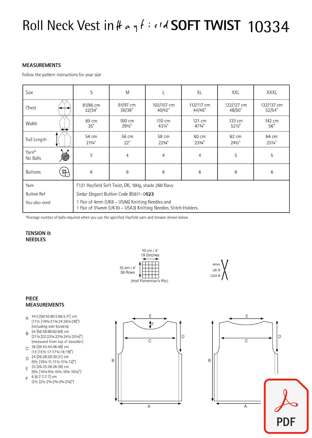 Hayfield 10334 Soft Twist DK (PDF) Knit in a Box