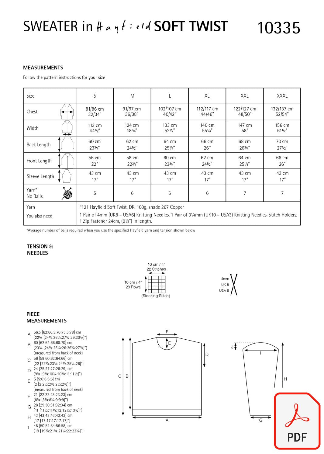 Hayfield 10335 Soft Twist DK (PDF) Knit in a Box