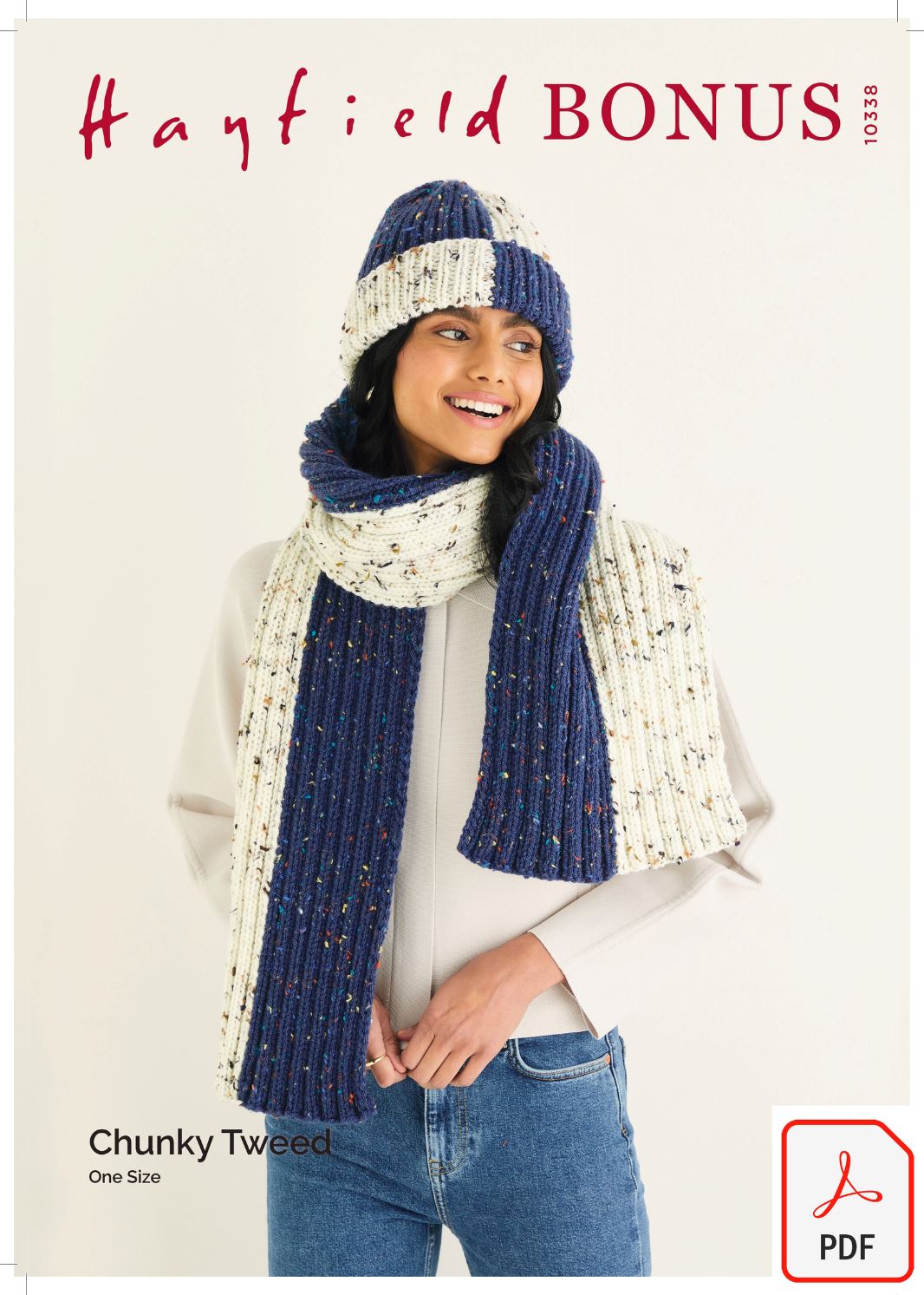 Hayfield 10338 Chunky Tweed (PDF) Knit in a Box